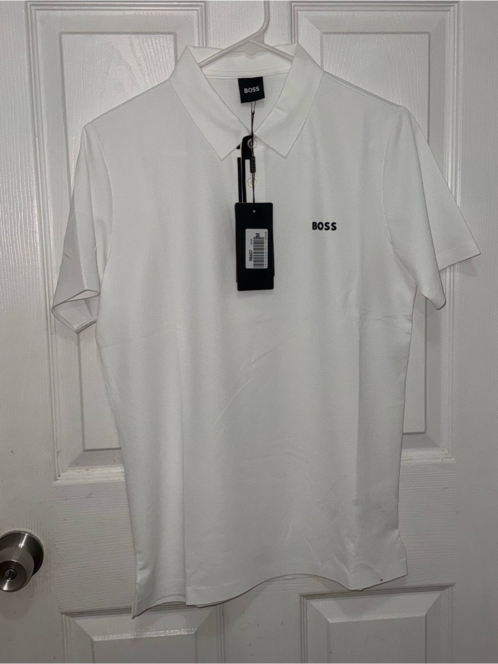 BOSS Hugo Boss White Short Sleeve Polo Shirt – Size M – New With Tags